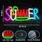 Summer Neon Surf Wave Sign – USB Powered Tropical LED Wall Decor for Bar, Game Room & Living Room